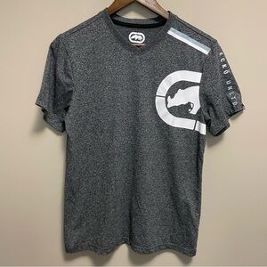 Ecko Unltd Charcoal Grey & White Rhino Y2K T-shirt Men’s Small